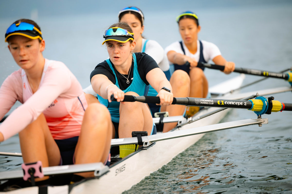 Rowers during a triathlon 